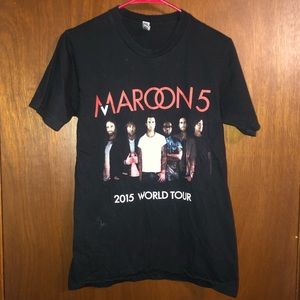 Maroon 5 Band Merchandise 2015 Casual Tour Graphic Tee Size Small